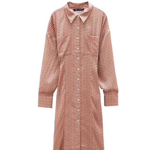 Zara Dresses & Skirts - Zara floral tunic style shirt dress|zara long midi dress|Zara casual dress